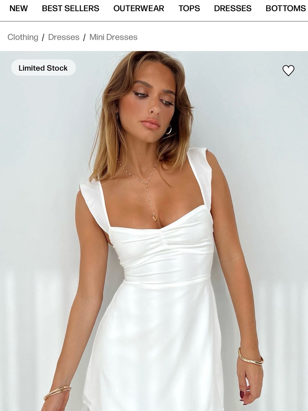 Princess Polly White Square-Neck Mini Dress